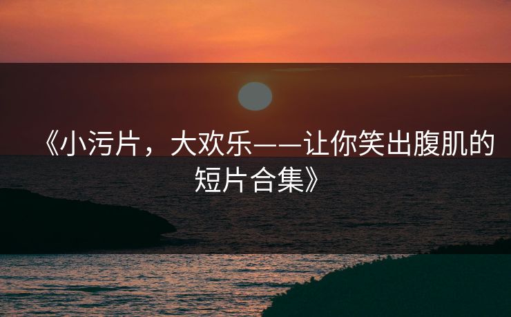 《小污片，大欢乐——让你笑出腹肌的短片合集》